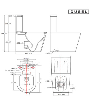 Унитаз Dusel Marseille DTPT10212730R
