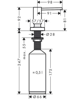 Дозатор моющего средства Hansgrohe 40468800