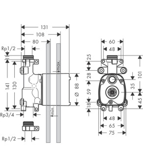 Скрытая часть Axor Starck 10650180