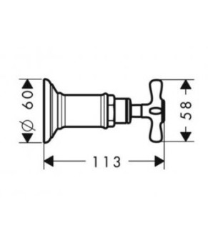 Запорный вентиль Axor Montreux 16871820