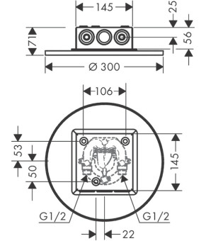Верхний душ Axor ShowerSolutions 35302000