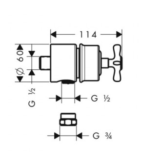 Шланговое подсоединение Axor Montreux Fixfit 16882820