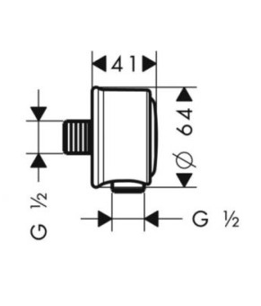 Шланговое подсоединение Axor Montreux Fixfit 16884000