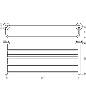 Полка для полотенец Hansgrohe Logis Universal 41720000