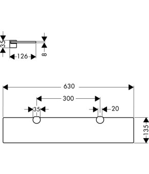 Полка Axor Uno 41550000