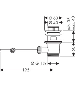 Сливной клапан Axor 51302000