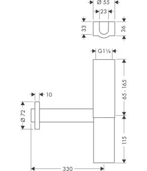 Дизайнерский сифон Axor Flowstar 51303820