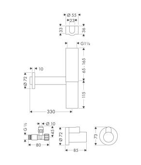 Дизайнерский сифон Axor Flowstar 51304930