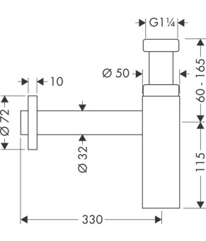 Дизайнерский сифон Axor Flowstar 51305820