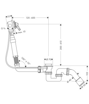 Слив-перелив Axor Exafill 58302180