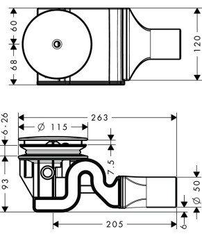 Сифон Axor Raindrain 60031000