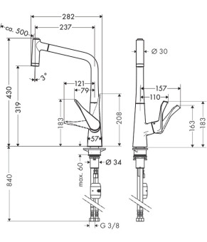 Смеситель Hansgrohe Metris 14780000