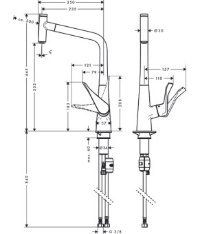 Смеситель Hansgrohe Metris Select 14884800