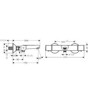 Смеситель Hansgrohe Ecostat Universal 13123000