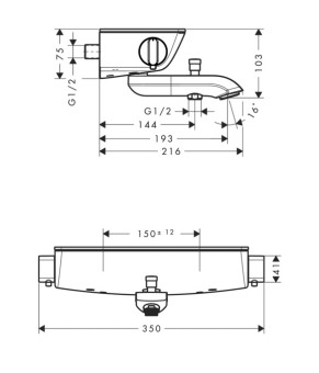 Смеситель Hansgrohe Ecostat Select 13141000