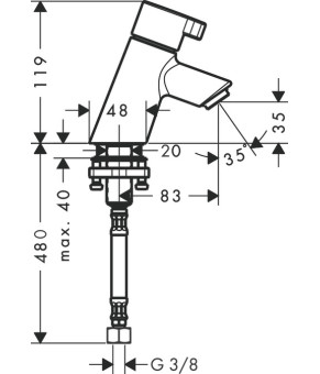 Кран Hansgrohe Pillar 13132000