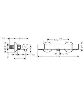 Смеситель Hansgrohe Ecostat Universal 13122000