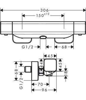 Смеситель Hansgrohe Ecostat E 15773000