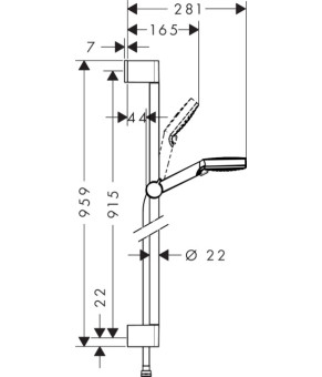 Душевой набор Hansgrohe Crometta 26538400