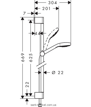 Душевой набор Hansgrohe Croma Select S 26563400