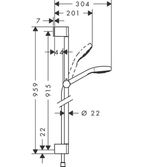 Душевой набор Hansgrohe Croma Select S 26572400