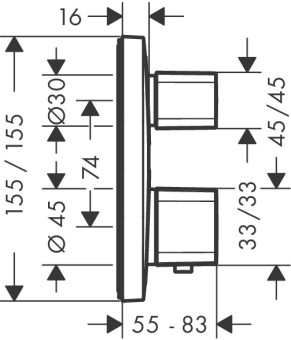 Смеситель Hansgrohe Ecostat E 15708000