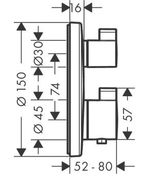 Смеситель Hansgrohe Ecostat S 15757000
