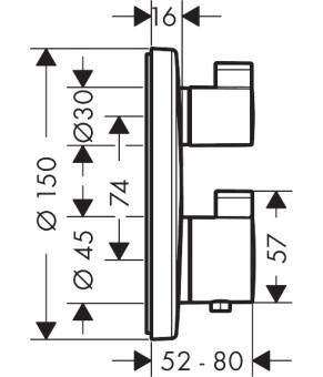 Смеситель Hansgrohe Ecostat S 15758670