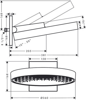 Верхний душ Hansgrohe Rainfinity 26230990
