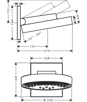 Верхний душ Hansgrohe Rainfinity 26232000