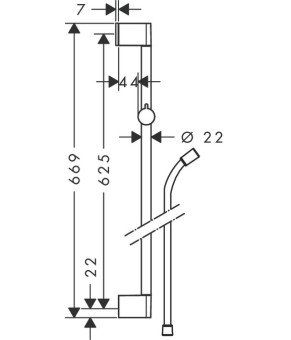 Душевая штанга Hansgrohe Unica Croma 26503000