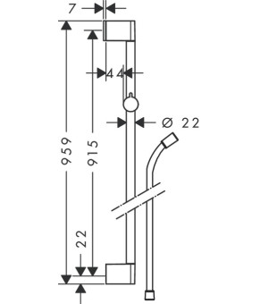 Душевая штанга Hansgrohe Unica Croma 26504000