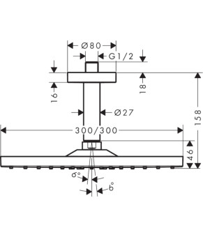 Верхний душ Hansgrohe Raindance E 26250990