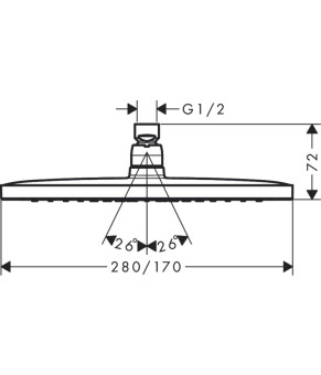Верхний душ Hansgrohe Croma E 26257000