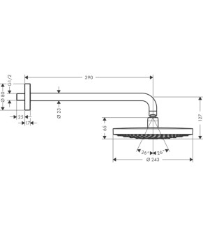 Верхний душ Hansgrohe Raindance Select S 26466400