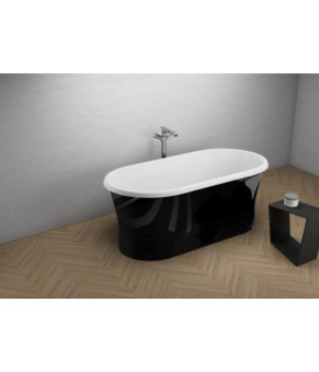 Ванна отдельно стоящая 150х75 см Polimat AMONA NEW 00058 черный