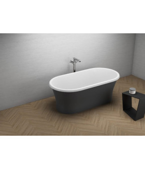 Ванна окрема 150х75 см Polimat AMONA NEW 00335 чорний мат