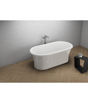 Ванна отдельно стоящая 150х75 см Polimat AMONA NEW 00412 пепельный