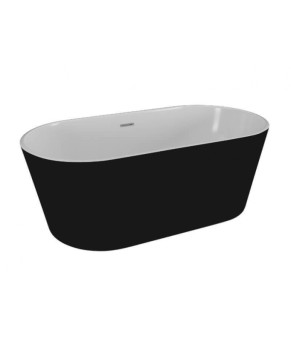 Ванна отдельно стоящая 160х80 см Polimat UZO 00337 черный мат