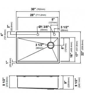 Кухонная мойка Kraus KWT310-30