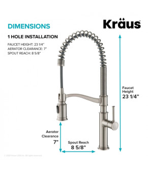 Смеситель Kraus KPF-1683SFS