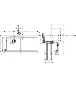Кухонная комбинация Hansgrohe C71-F450-12 43230000