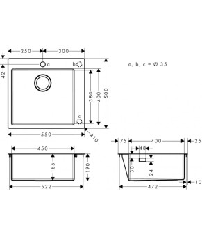 Кухонна мийка Hansgrohe S711-F450 43301800