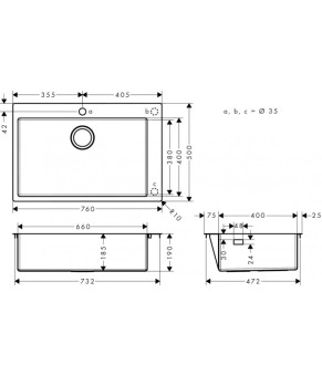 Кухонная мойка Hansgrohe S711-F660 43302800