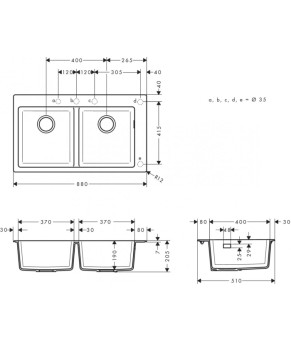 Кухонная мойка Hansgrohe S510-F770 SG 43316290
