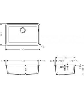 Кухонная мойка Hansgrohe S510-U660 GS 43432170