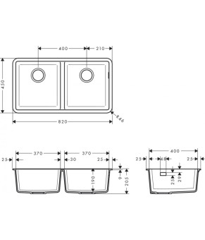 Кухонная мойка Hansgrohe S510-U770 BG 43434380