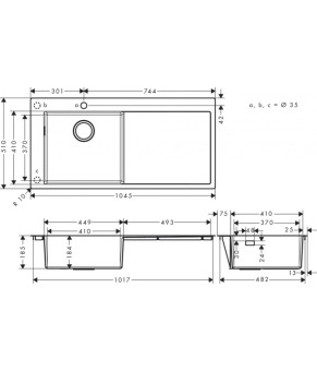 Кухонная мойка Hansgrohe S716-F450 43331800