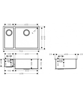 Кухонная мойка Hansgrohe S719-U655 43429800