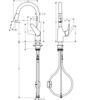 Смеситель кухонный Hansgrohe Focus M429-H180 71801000